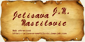 Jelisava Mastilović vizit kartica